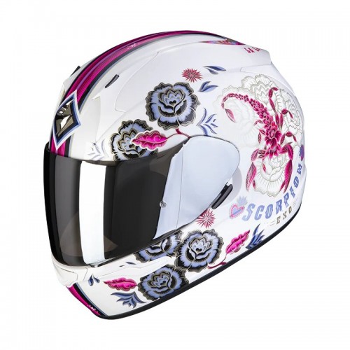 Шлем Scorpion EXO-390 Chica II Бело-розовый